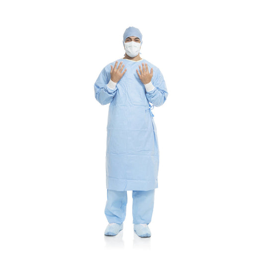 GOWN, SURG AERO PERFORMANCE ADJ NECKLINE BLU XLG