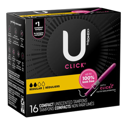 TAMPON, U BY KOTEX CLICK SUPERPREM REG ABSRB