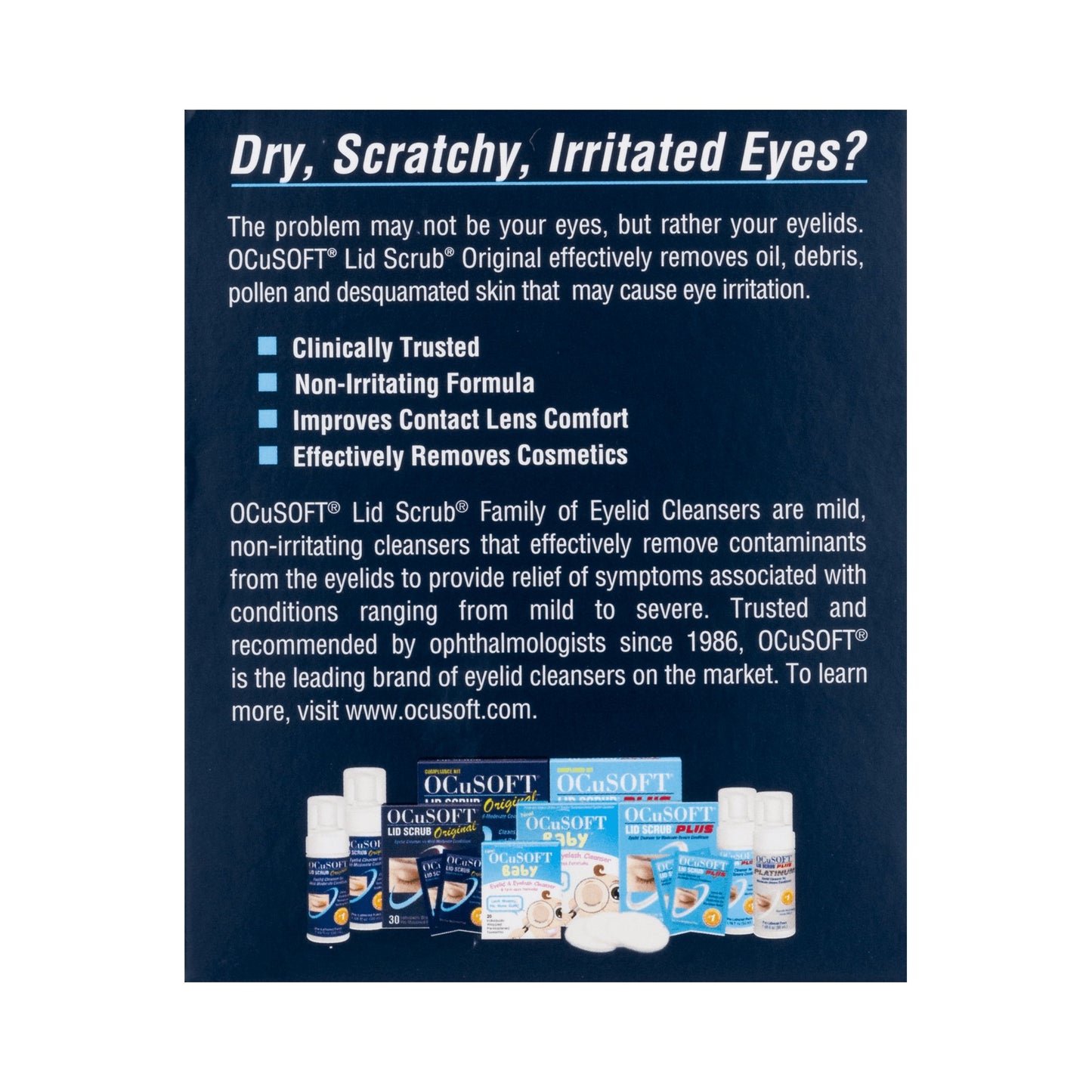 OCUSOFT LID SCRUB, PACKET