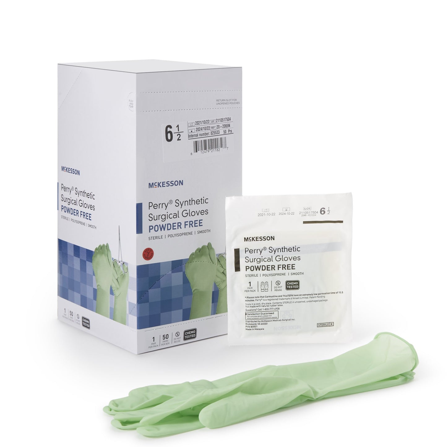 GLOVE, SURG PLYISO 6.5 STR2 SMTH CHEMO