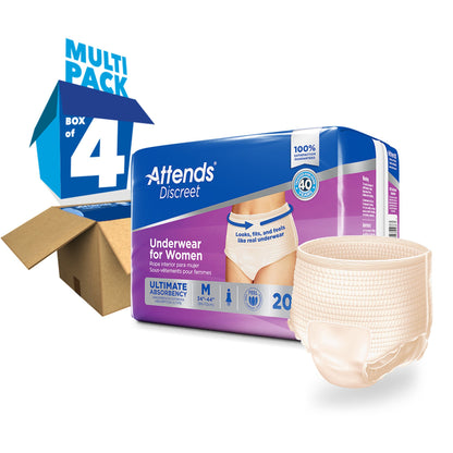 UNDERWEAR, DISCREET ATTENDS FML SM/MED