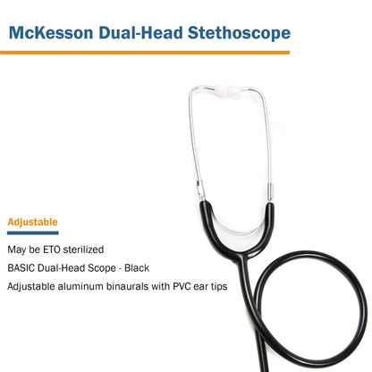 STETHOSCOPE, DUAL HEAD BLK