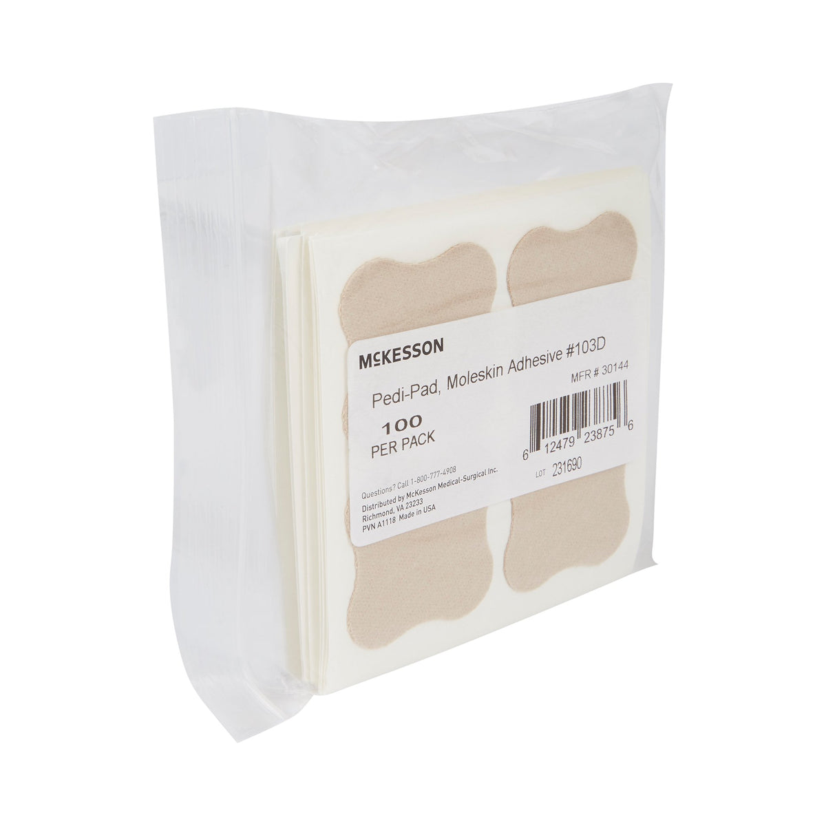 PEDI-PAD, MOLESKIN ADH TAN #100/PK 10PK/CS)