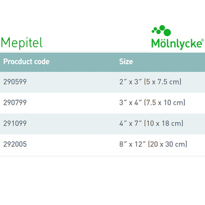 DRESSING, SILICONE MEPITEL STR3"X4"