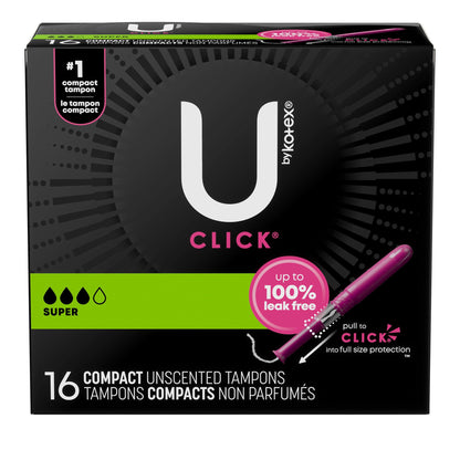 TAMPON, U BY KOTEX CLICK SUPERPREM SUPER ABSRB