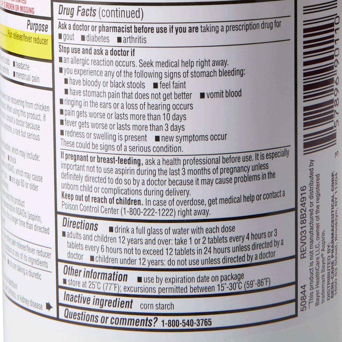 ASPIRIN, TAB 325MG