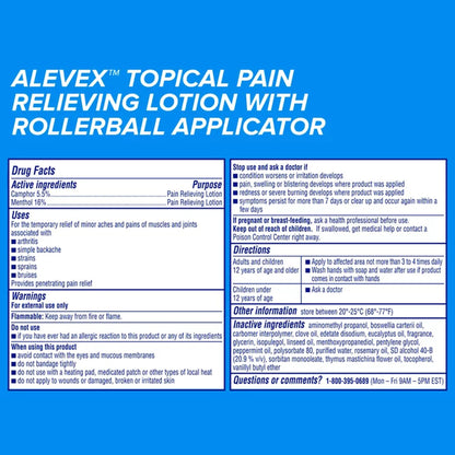 ALEVE-X, LOT ROLLERBALL PAIN RELIEVING MAX STRENGTH 2.5OZ