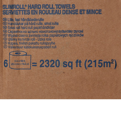 TOWEL, SCOTT SLIMROLL PAPER WHT 8"X580'