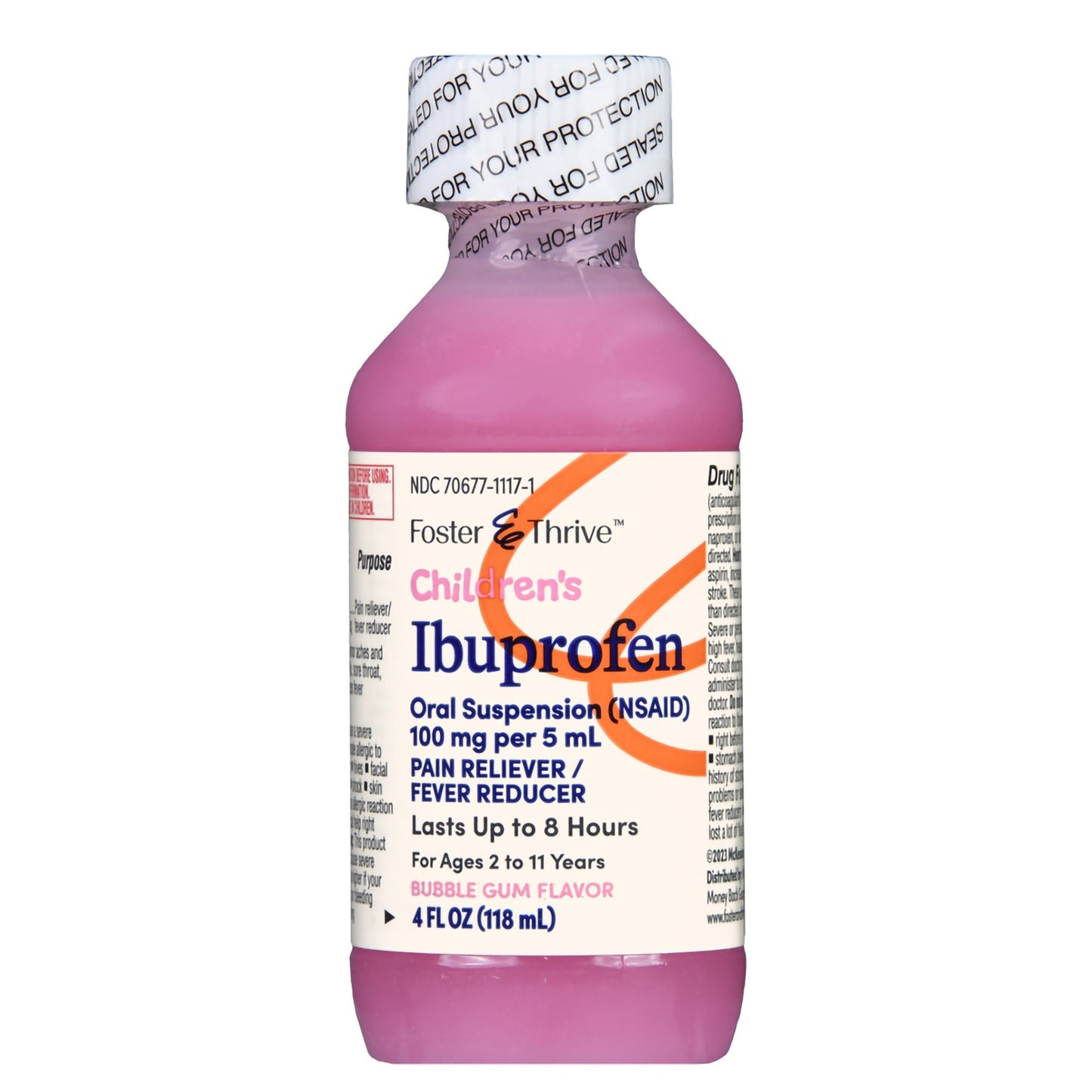 IBUPROFEN, SUSPN ORAL FT CHLDBUBBLE GUM 100MG 4OZ