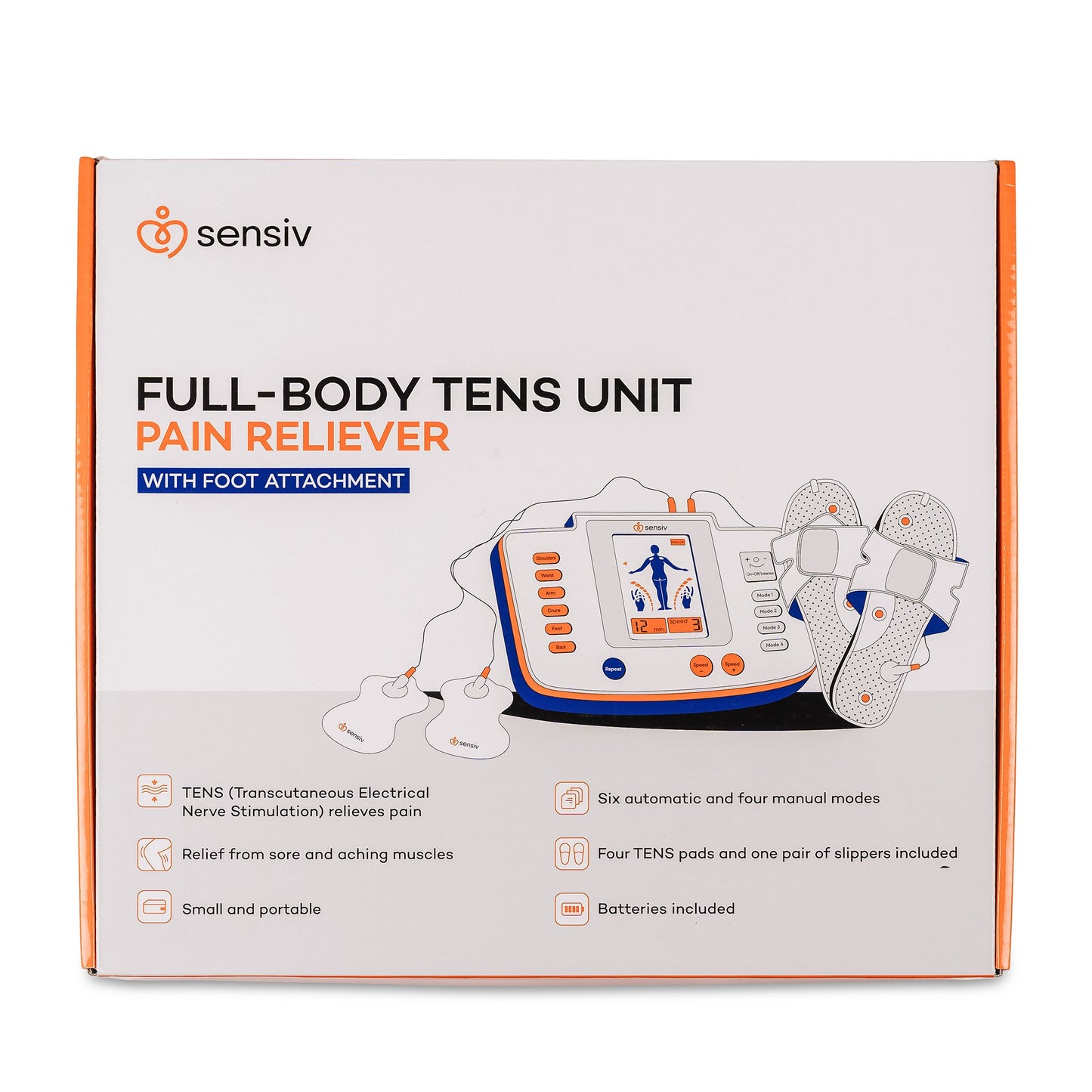 TENS UNIT, FULL BODY SENSIV W/FT ATTACHMENT PAIN RELIEF