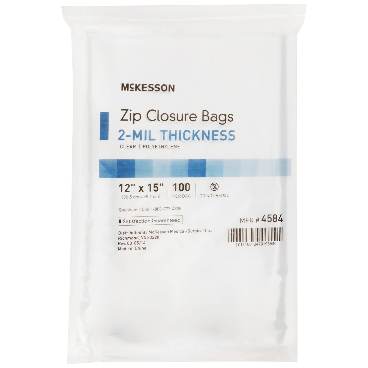 BAG, ZIP LOCK 12X15