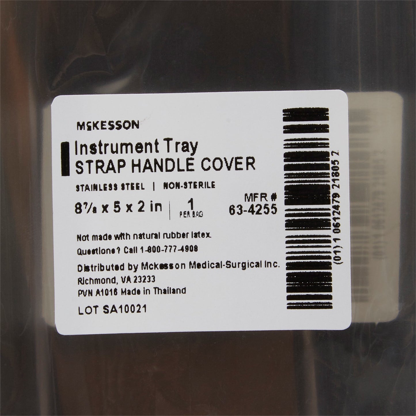 INSTRUMENT TRAY, W/STRAP HNDLCVR LF 8 7/8"X5"X2"