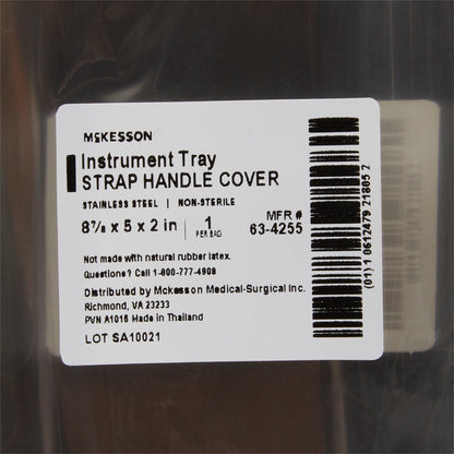 INSTRUMENT TRAY, W/STRAP HNDLCVR LF 8 7/8"X5"X2"