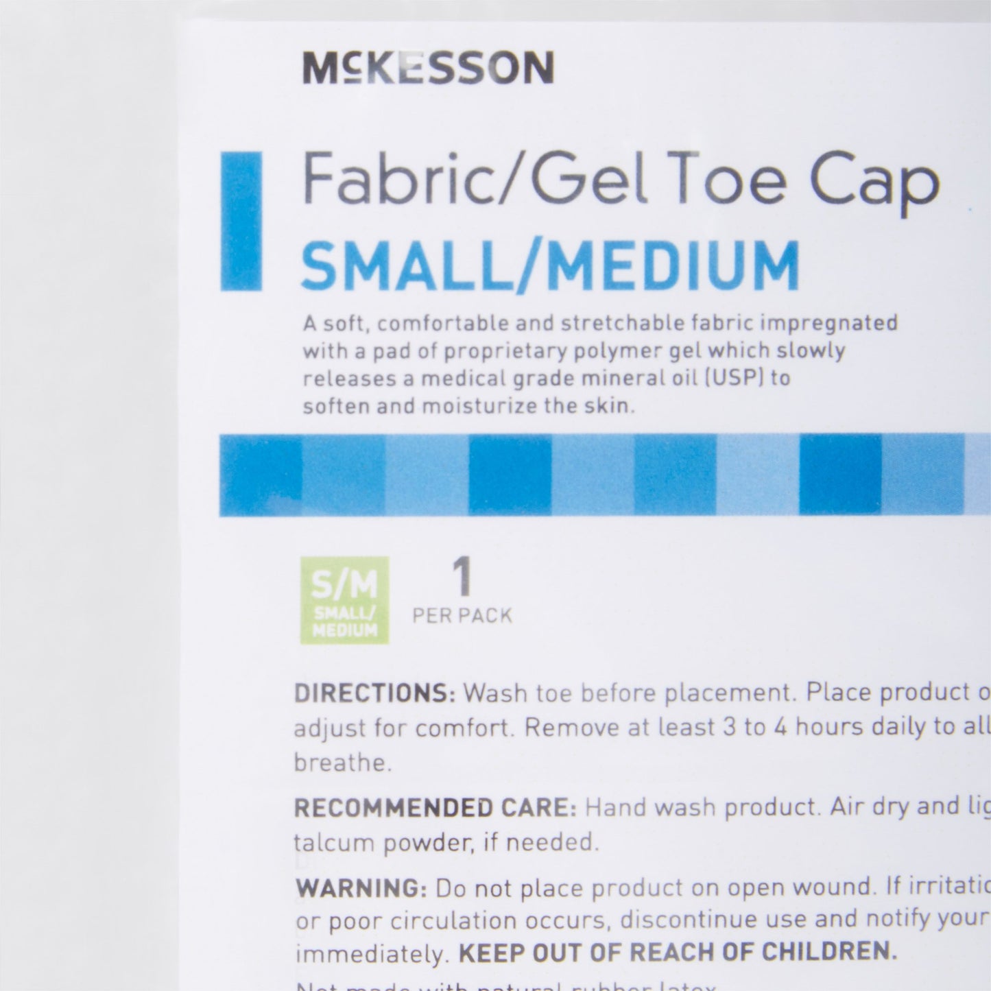 TOE CAP, FABRIC/GEL SM/MED