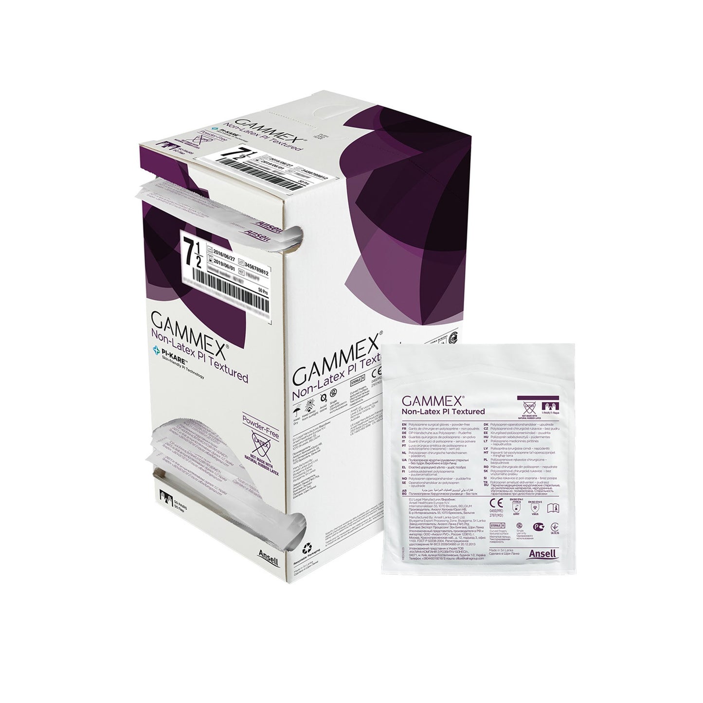 GLOVE, SURG PLYISO 7.5 STR2 TXT