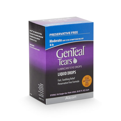 GENTEAL TEARS, DRP MOD PRESERVATIVE FREE 0.9ML
