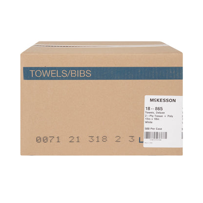 TOWEL, PRO 2PLY/POLY WHT 13X18