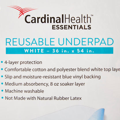 UNDERPAD, BED WATERPRF PVC BCKBLU/WHT 36"X54"