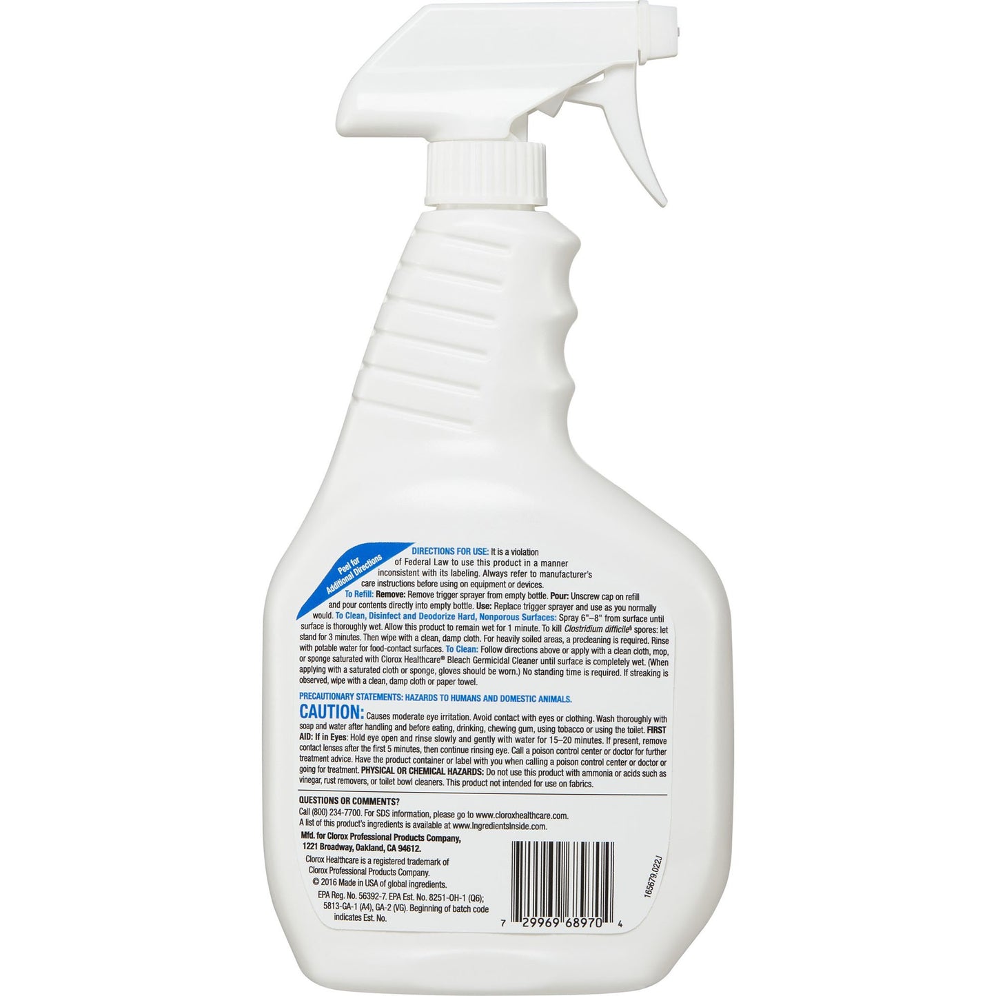 CLEANER, GERMICIDAL SPRAY CLOROX 32OZ