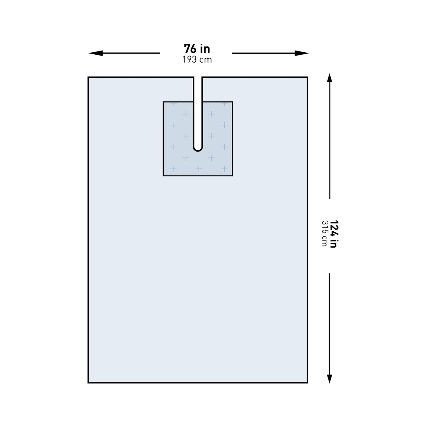 DRAPE, SURGICAL ORTHO ENT W/SPLIT 76"X124"