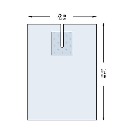 DRAPE, SURGICAL ORTHO ENT W/SPLIT 76"X124"