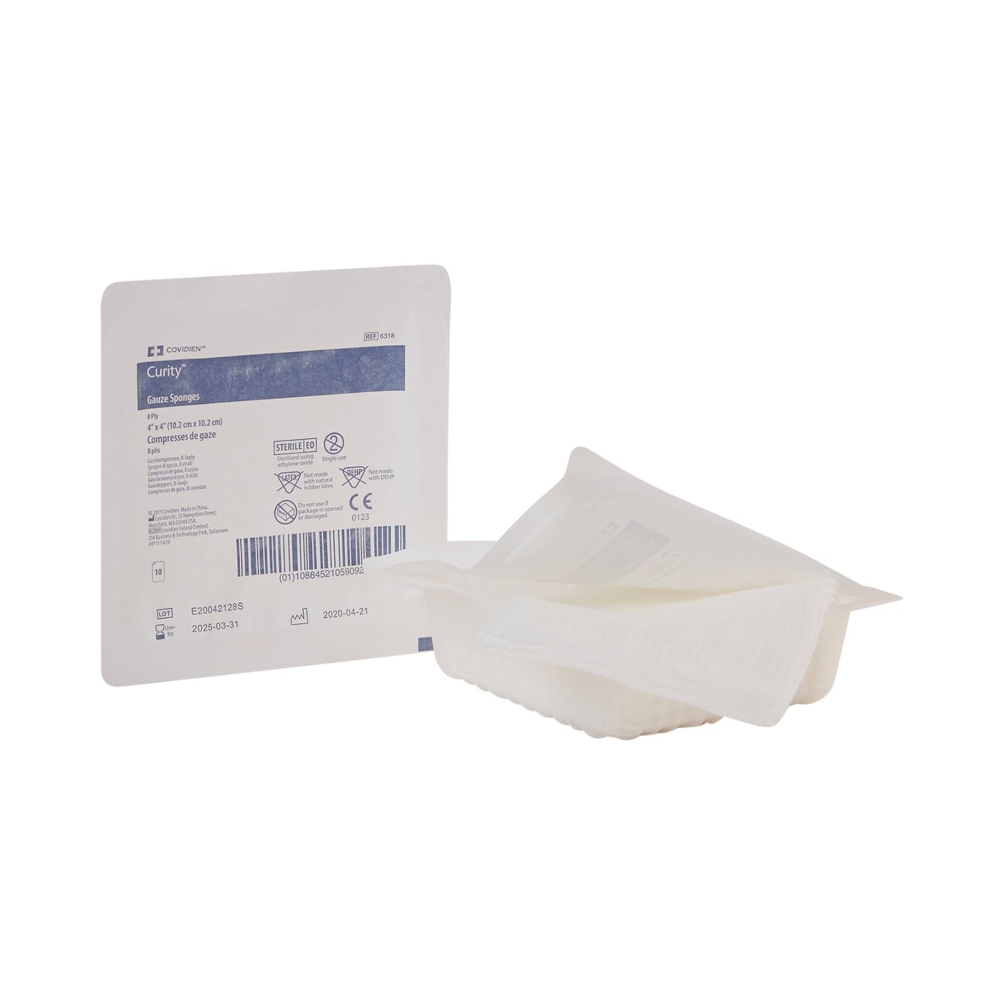 SPONGE, GAUZE 8PLY STR 4"X4"