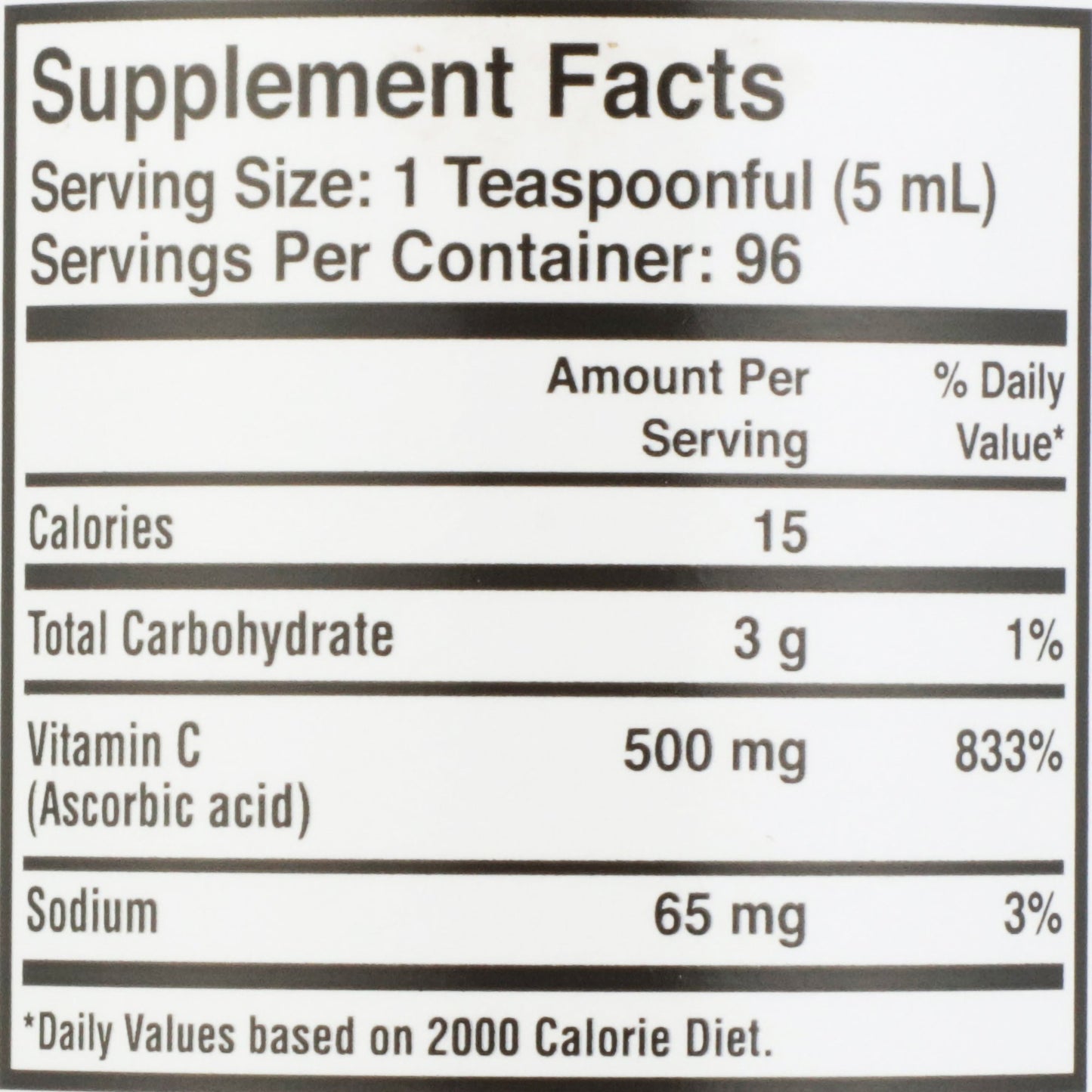 VITAMIN C, LIQ 500MG 16OZ