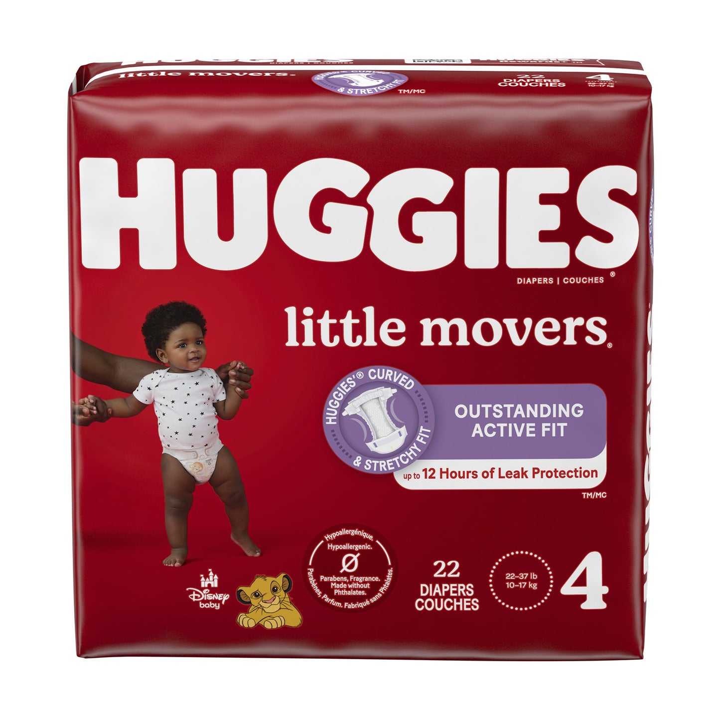 DIAPER, HUGGIES LITTLE MOVERSJUMBO SZ4