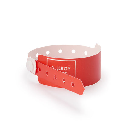 ID BAND, ALLERGIC ALERT RED
