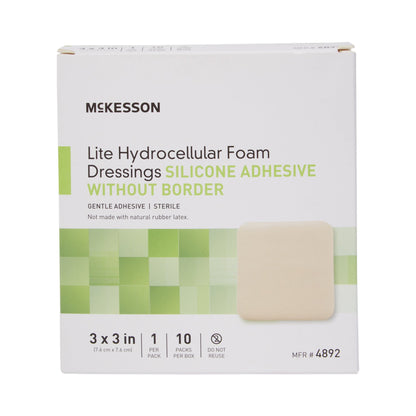 FOAM, ADH SIL LT W/O BORDER 3"X3"