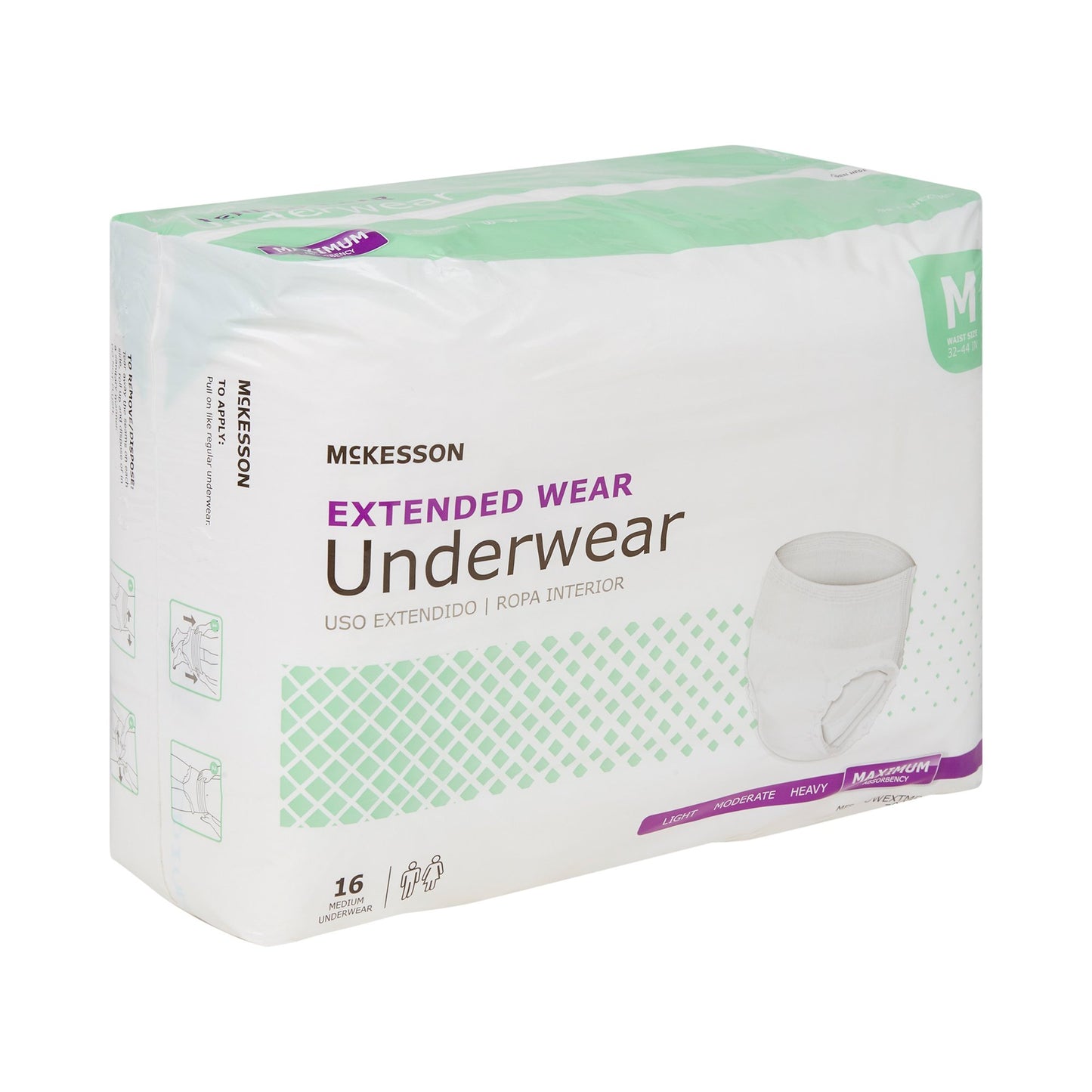 UNDERWEAR, EXTENDED WEAR MED 32-44