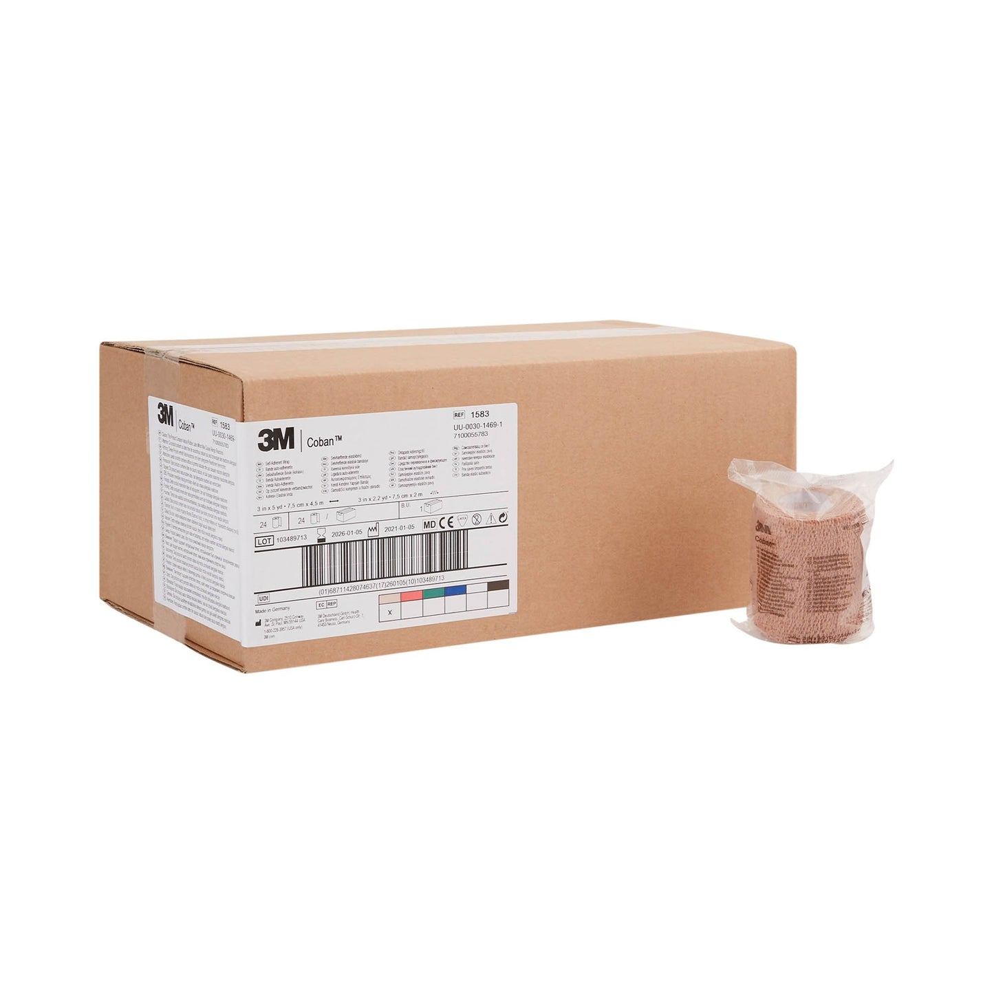 BANDAGE, COBAN ELAS TAN 3"X5YDS