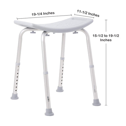 BENCH, BATH W/O BACK ALUMINUMFRAME 300LBS
