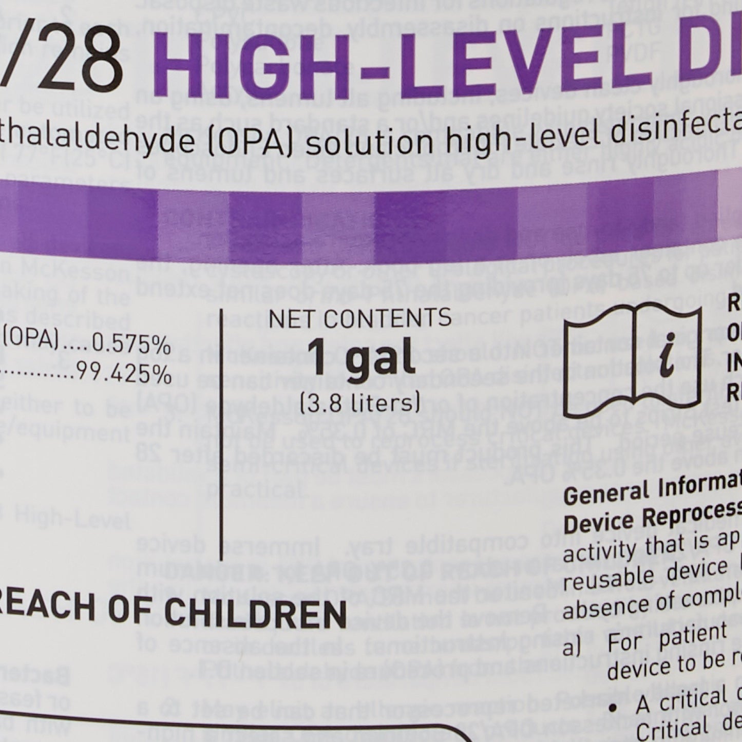 DISINFECTANT, OPA 28 HI-LVL F/ENDOSCOPE GL