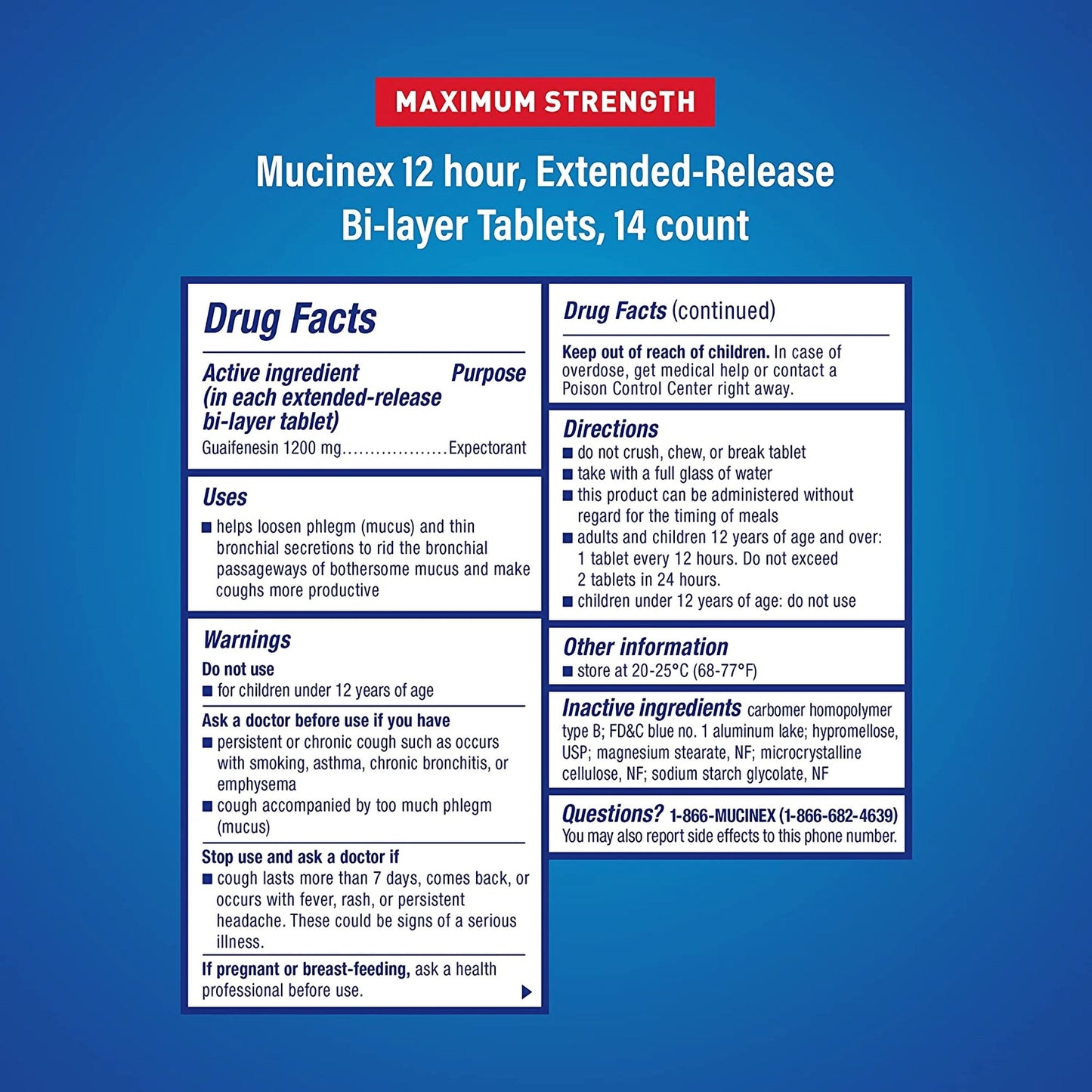 MUCINEX, TAB ER 1200MG