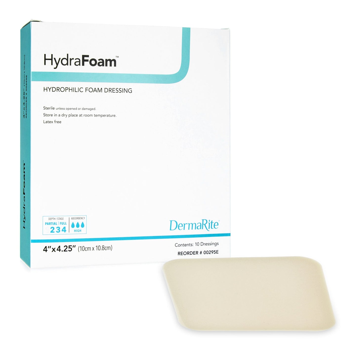 DRESSING, HYDRAFOAM 4X4.25"