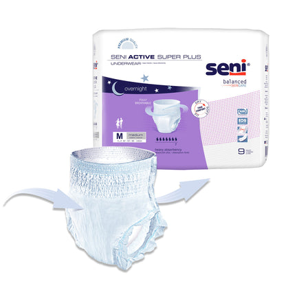 UNDERWEAR, INCONT ACTIVE SUPER+ MED 31"-43"