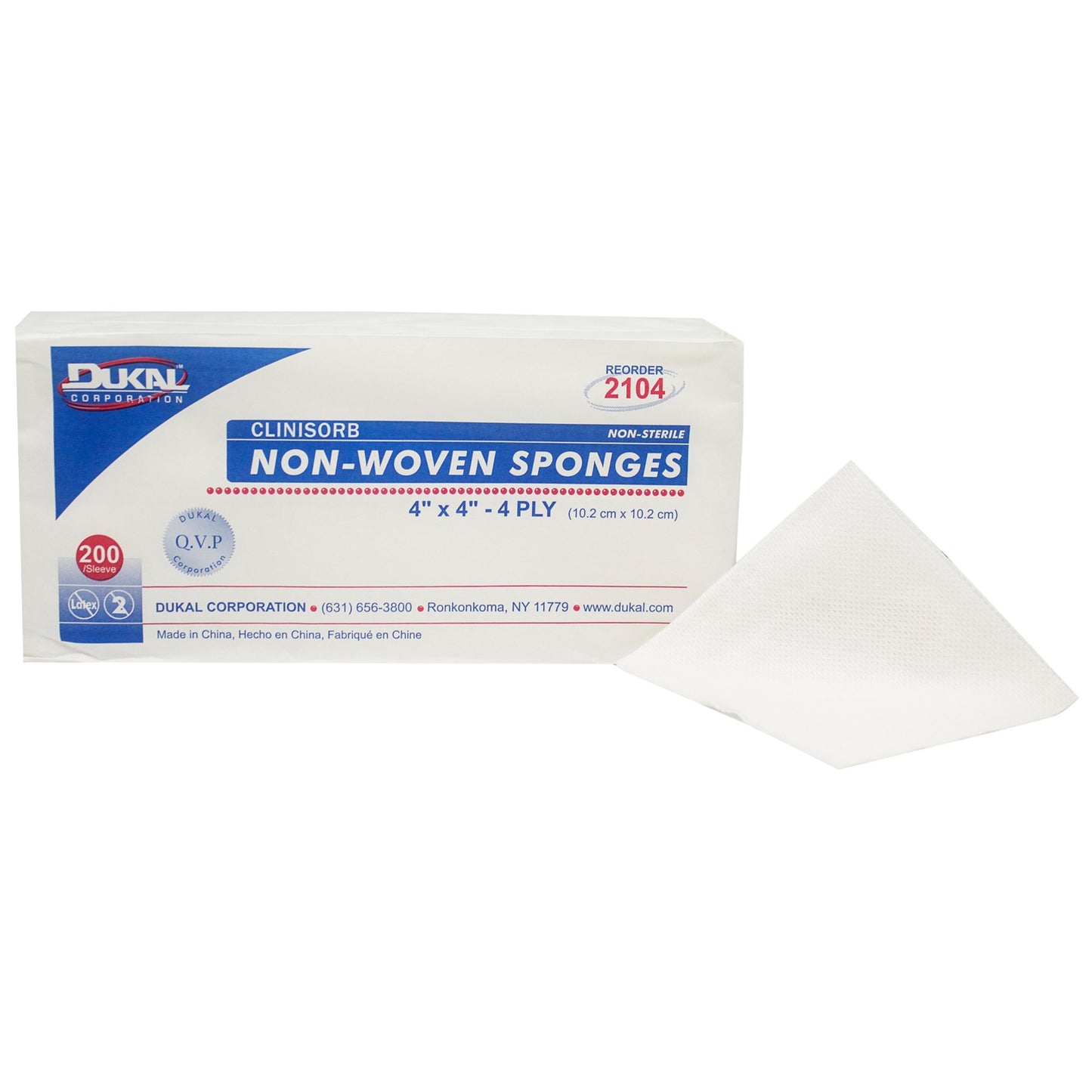 SPONGE, GAUZE N/WVN 4"X4"