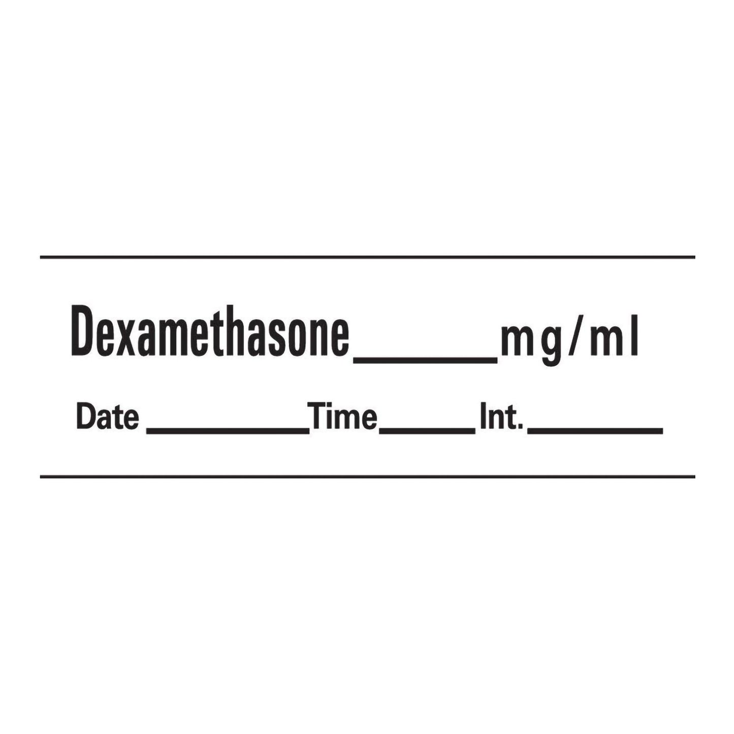LABEL, DEXAMETHASONE 1 1/2" LNG