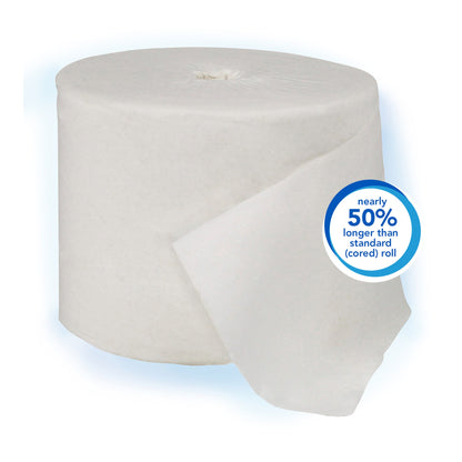 TISSUE, TOILET CORELESS WHT