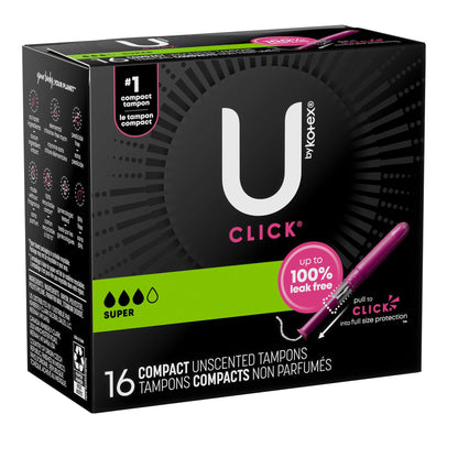 TAMPON, U BY KOTEX CLICK SUPERPREM SUPER ABSRB