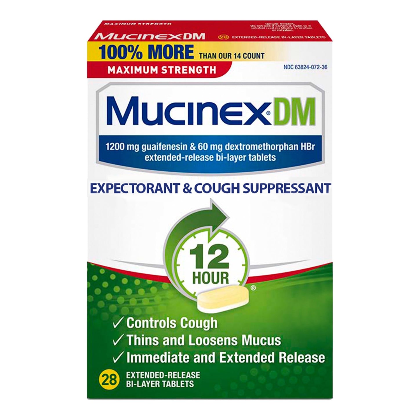 MUCINEX DM, TAB MAX/STR 1200-60MG