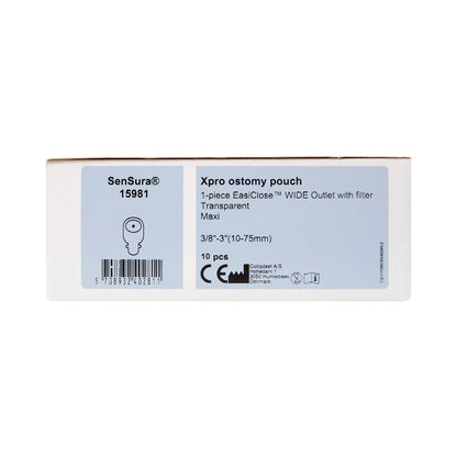 POUCH, SENSURA DRN 1PC WD NONCNVX 3/8-3"
