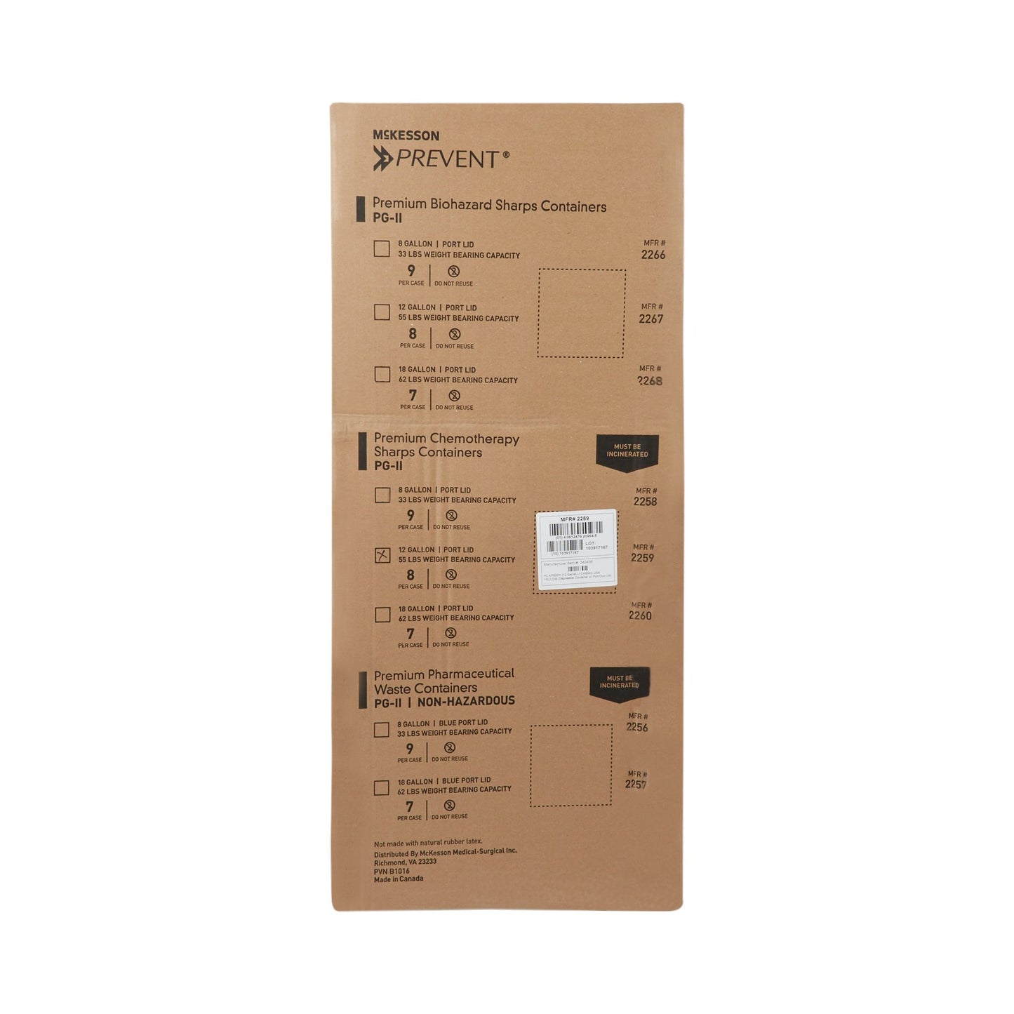 CONTAINER, SHARPS CHEMO YLW 12GL