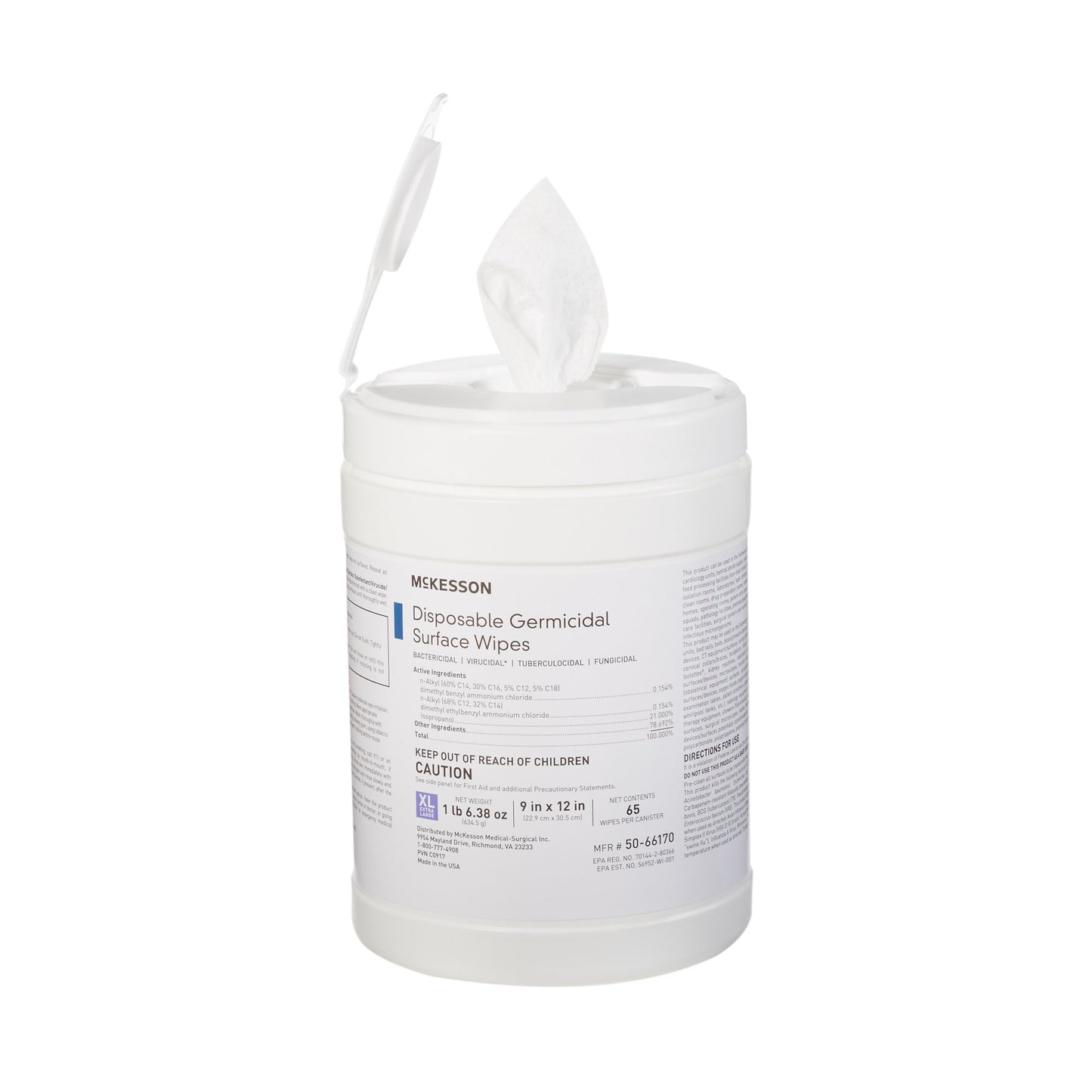 WIPE, GERMICIDE XLG 9"X12"
