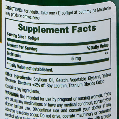 MELATONIN, SOFT GEL 5MG