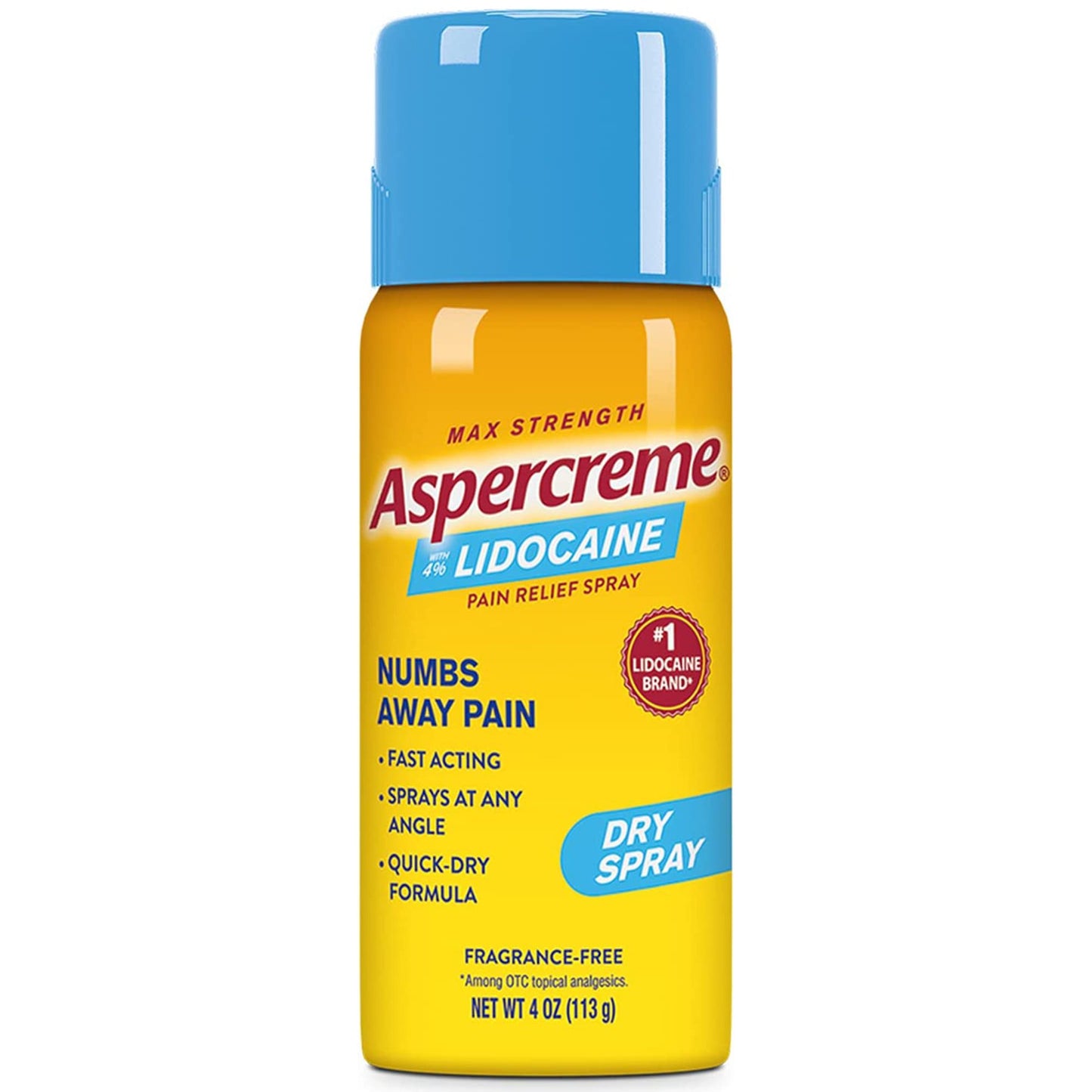 ASPERCREME, SPR DRY W/LIDOCAINE 4% 4OZ