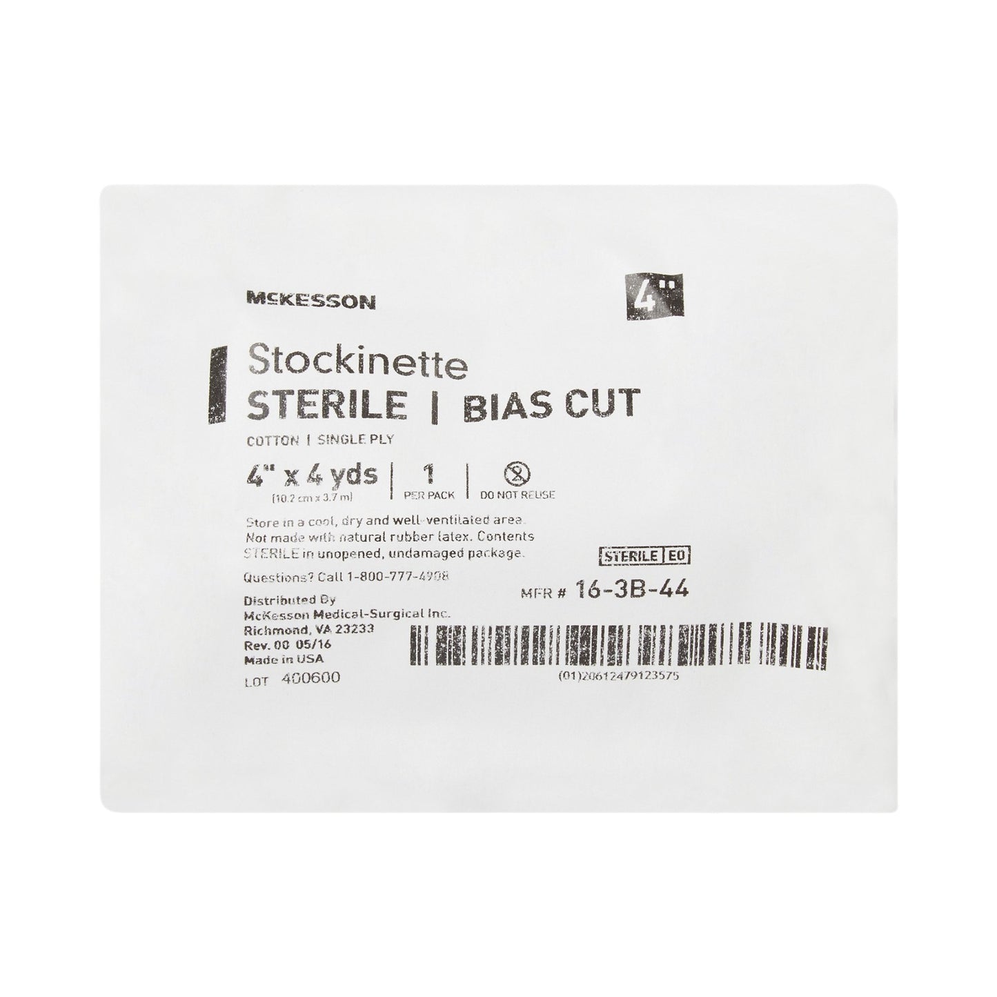 STOCKINETTE, BIAS STR 4"X4YD