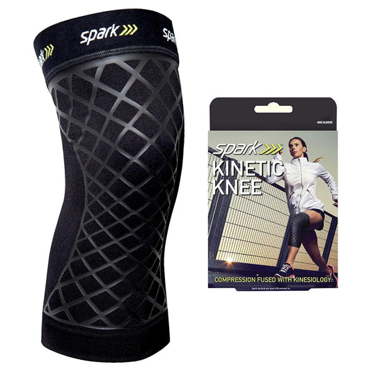 KNEE SLEEVE, COMPRESSION SPARKKINETIC BLK LG