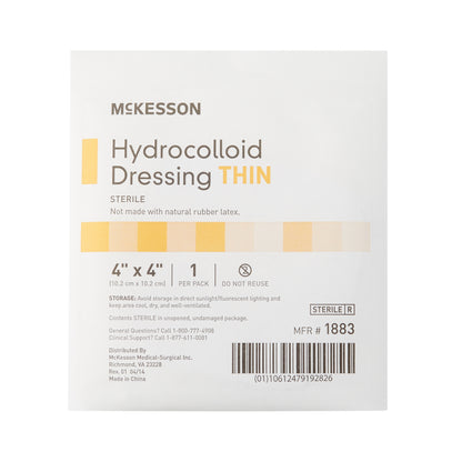 DRESSING, HYDROCOLLOID THIN STR 4"X4"